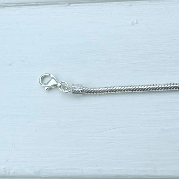 Snake Chain Necklace for Glass and Sterling Silver Beads - Picture 3 of 5